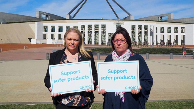 Allison_Rees_And_Andrea_Shoesmith_in_canberra_for_product_safety_button_batteries